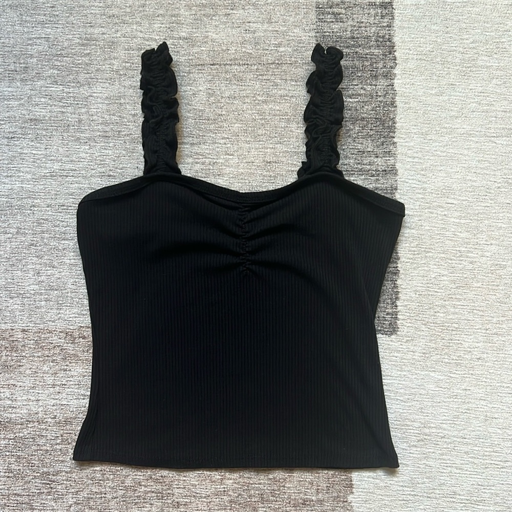 black aqua tank top